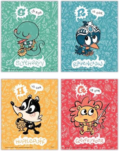 TRENDYPRINT هاري بوتر - اقتباسات دمبلدور - مجموعة من أربعة لوحات فنية جدارية مقاس 8 × 10 بوصة - رائعة للهدايا أو التجميع in Kuwait