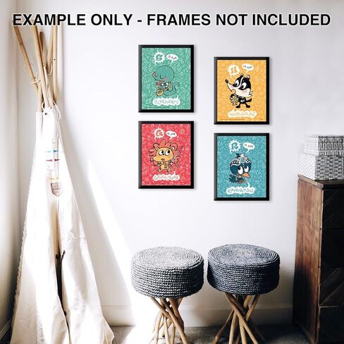 TRENDYPRINT هاري بوتر - اقتباسات دمبلدور - مجموعة من أربعة لوحات فنية جدارية مقاس 8 × 10 بوصة - رائعة للهدايا أو التجميع in Kuwait