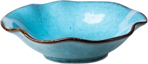8" Fruit Bowl for Kitchen Counter Decor,Lotus Leaf Shape Ceramic Decorative Bowl,Key Bowl for Entryway Table Modern Home Decor in Saudi Arabia