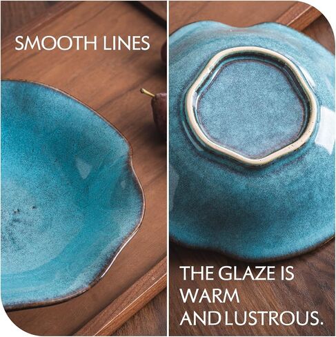 8" Fruit Bowl for Kitchen Counter Decor,Lotus Leaf Shape Ceramic Decorative Bowl,Key Bowl for Entryway Table Modern Home Decor in Saudi Arabia
