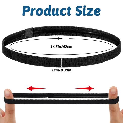 15 Pcs Thin Elastic Headbands Non Slip Sport Sweatbands for Women Men Breathable Sweat Wraps for Running Yoga Gym Workout Tennis Basketball Volleyball Hiking Indoor Outdoor Activities in Kuwait