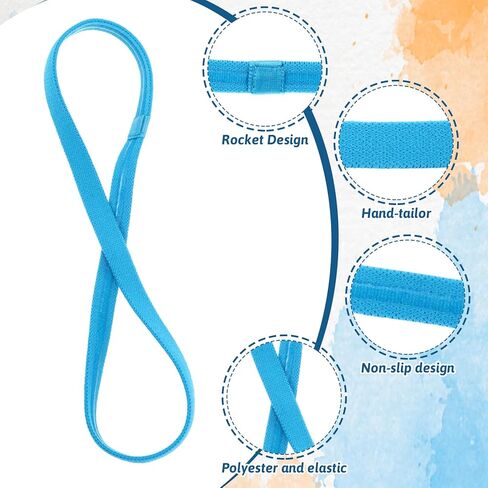 15 Pcs Thin Elastic Headbands Non Slip Sport Sweatbands for Women Men Breathable Sweat Wraps for Running Yoga Gym Workout Tennis Basketball Volleyball Hiking Indoor Outdoor Activities in Kuwait
