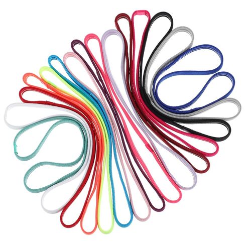 15 Pcs Thin Elastic Headbands Non Slip Sport Sweatbands for Women Men Breathable Sweat Wraps for Running Yoga Gym Workout Tennis Basketball Volleyball Hiking Indoor Outdoor Activities in Kuwait