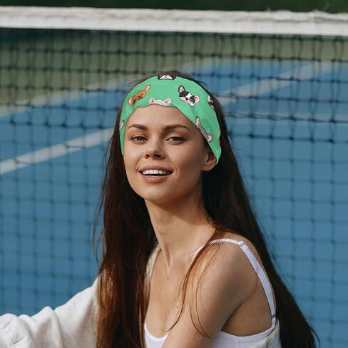 Wide Headband for Women Soft Hair Head Band Sport Hair Band for Workout Yoga Running, Watercolor Strawberry in Saudi Arabia