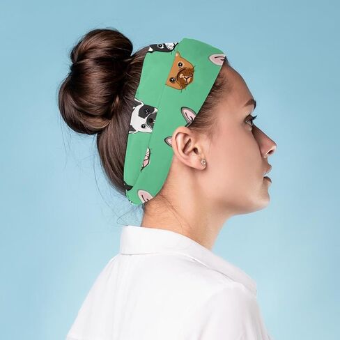 Wide Headband for Women Soft Hair Head Band Sport Hair Band for Workout Yoga Running, Watercolor Strawberry in Saudi Arabia