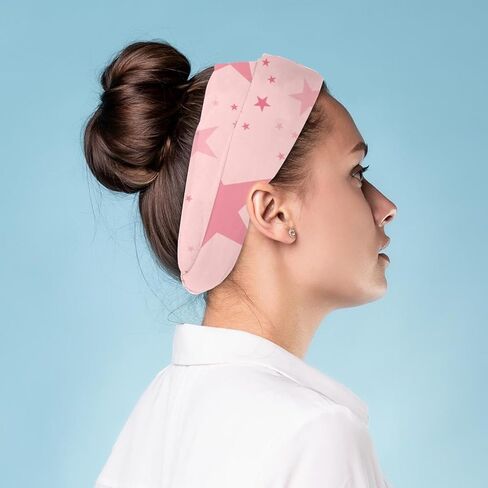 Workout Headband for Women, Star Pink Hairband Non Slip, Sports Headband for Yoga, Running, Gym Fitness in Saudi Arabia
