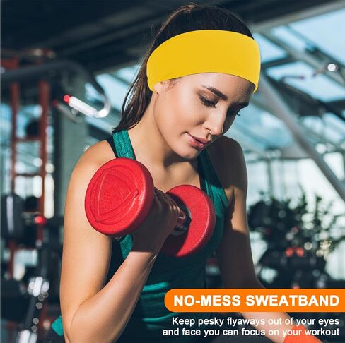 RITOPER Workout Headbands for Women Non Slip, Wide Stretchy Sports Sweatbands, Buttery Soft Thick Head Band for Running, Cycling, Yoga, Fitness，Daily Use in Kuwait