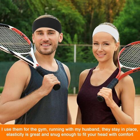 RITOPER Workout Headbands for Women Non Slip, Wide Stretchy Sports Sweatbands, Buttery Soft Thick Head Band for Running, Cycling, Yoga, Fitness，Daily Use in Kuwait