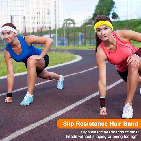 RITOPER Workout Headbands for Women Non Slip, Wide Stretchy Sports Sweatbands, Buttery Soft Thick Head Band for Running, Cycling, Yoga, Fitness，Daily Use in Kuwait