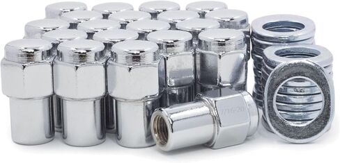LUG NUTS 7 لـ Corvette 1957-1982 لـ Impala 1958-1970 1977-1984 Chrome Flat Top 75 Snank Washers 2LN7CFTMSKW-5101F in Kuwait