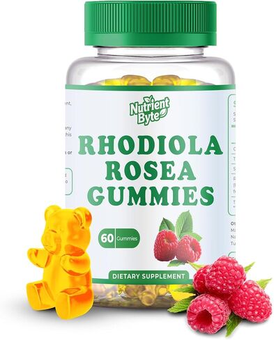 Rhodiola Rosea Gummies 1500mg – Vegan Sugar-Free Adrenal Support Supplement for Stress, Energy, Mood & Focus – Cortisol Balance Adaptogen – Non-GMO Herbal Chews – 60 Count in Saudi Arabia
