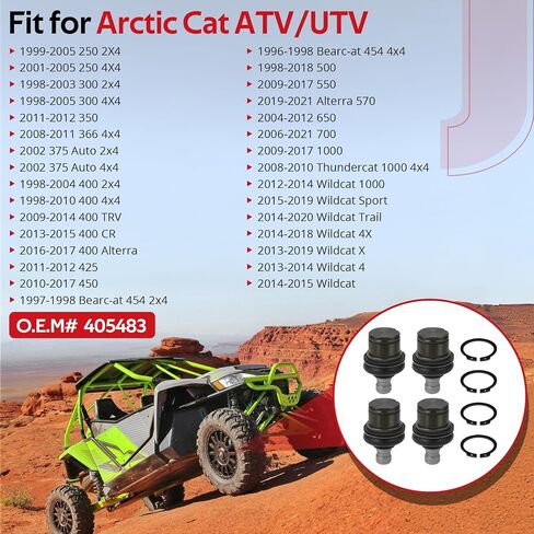 JAVIK 4 PCS Upper & Lower Ball Joint for Arctic Cat 250 300 350 366 375 400 425 450 500 550 570 650 700 1000 Wildcat O.E.M# 0405483 in Saudi Arabia