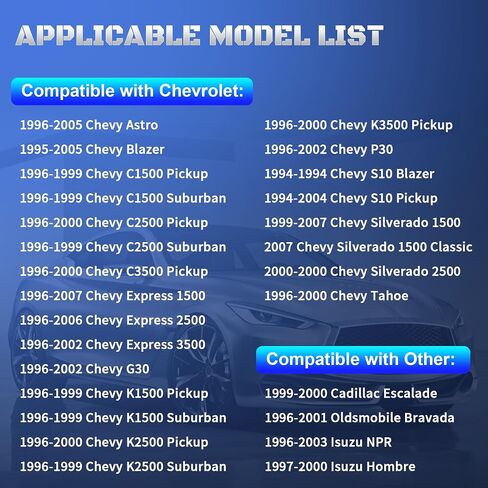 مستشعر موضع العمود المرفقي متوافق مع 1999-2007 Chevy Silverado 1500 Tahoe Blazer S10 C1500 C2500 K1500 K2500 GMC Sierra Savana Yukon Jimmy Safari Cadillac Escalade استبدال 12596851 ، 10456042 in Kuwait