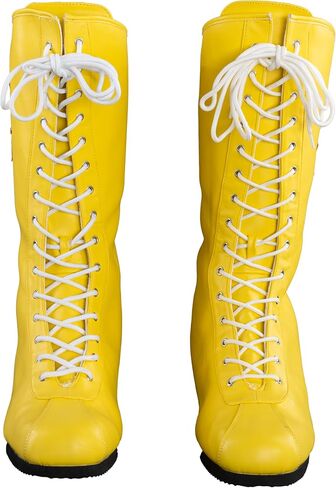 Macho Wrestler Man Madness Yellow Boots with Stars Halloween Costume Accessory Cosplay in Saudi Arabia