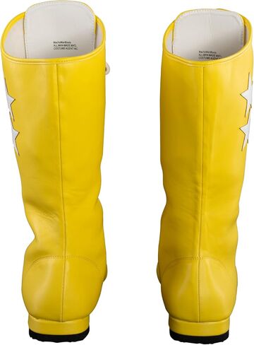 Macho Wrestler Man Madness Yellow Boots with Stars Halloween Costume Accessory Cosplay in Saudi Arabia