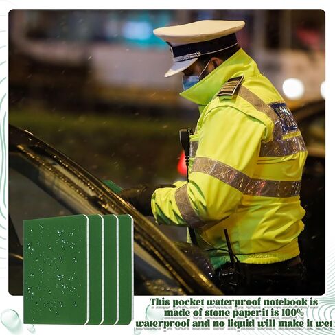12 Pcs Waterproof Pocket Notebook 3.2" x 4" Weatherproof Field Notebook Small Soft Cover Grid Waterproof Notepad for Memo Travel Outdoor Tactical Activities Supplies, 32 Sheet, 64 Page, Green in Saudi Arabia