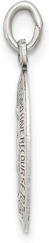 925 Sterling Silver Artiqued Medal Medal Pendant (L- 20 مم ، W- 10 مم) in Saudi Arabia