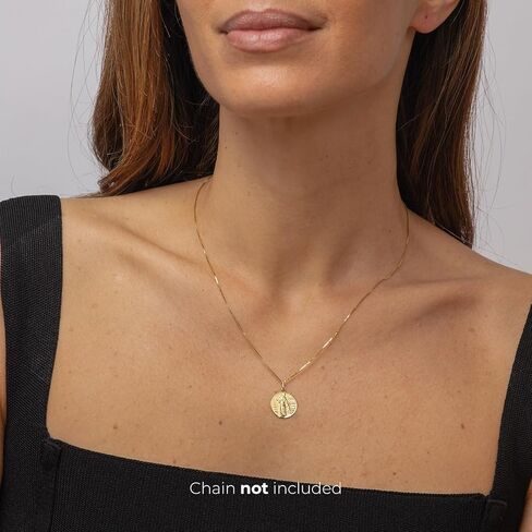 forme di Lucchetta - 14k Solid Gold Saint Francis of Assisi Medal - 'Pax Et Bonum' - Authentic Italian Made Religious Jewelry for Men & Women, 15mm, Pendant Only in Saudi Arabia