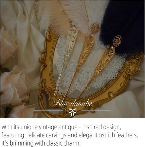 Ostrich Feather Fan Queen Fan for Women 1.18 inch (Feathers Gather Together) in Saudi Arabia