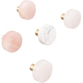 Brass Pull Handle Circular Furniture Hardware Kitchen Cabinet Drawer White 1Pcs(Pink) in Saudi Arabia
