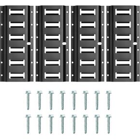 4 Pack 1ft e Rails ، مجموعة سكة حديد E-Track Track Highted لتوصيل الشحن في الشاحنات ، والمقطورات ، والشاحنات ، والمستودعات ، والكراجات ، وورش العمل ، وملحقات المسار الإلكتروني مع مسامير (1 قدم ، 4 حزمة) in Kuwait