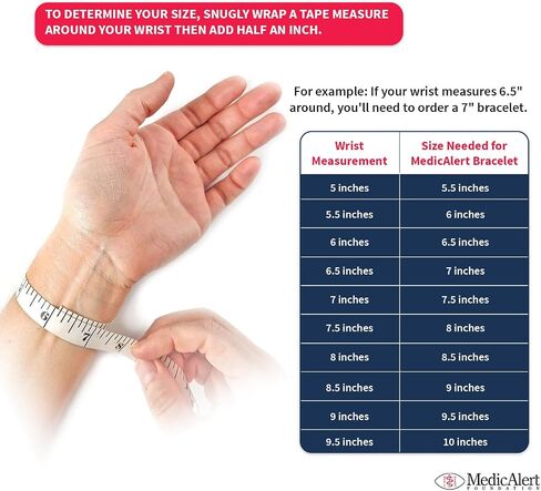 سوار Medicalert Classic كبير المعرف الطبي للرجال والنساء مع نقش مخصص مجاني - كلاسيكي كبير أحمر - 8 بوصات in Saudi Arabia