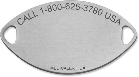 سوار Medicalert Classic كبير المعرف الطبي للرجال والنساء مع نقش مخصص مجاني - كلاسيكي كبير أحمر - 8 بوصات in Saudi Arabia