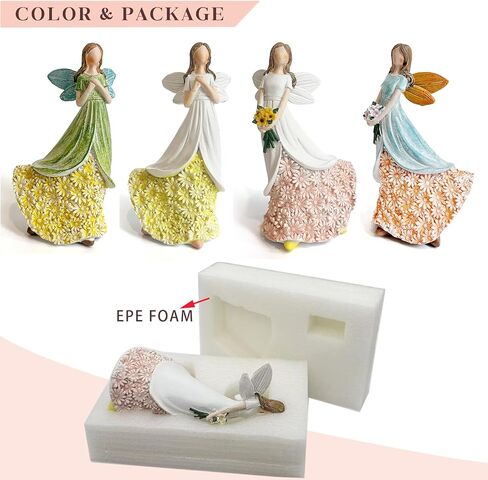 Sunflower Angel Figurines Home Decor, Encouragement Anniversary Retirement Gift for Woman, Memorial Bereavement Sympathy Gifts Idea in Saudi Arabia