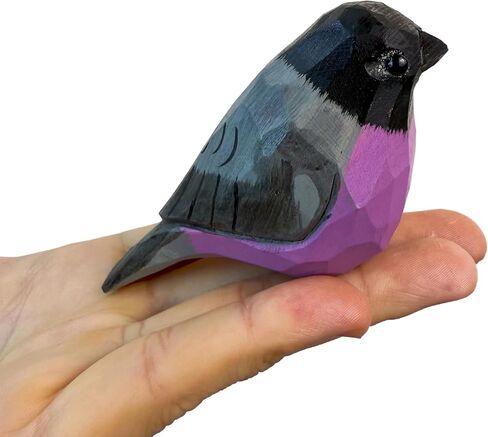 Wooden Bird Figurines Funny Desk Accessories Hand Carved Wood Decorative Small Birds Animal Miniature Statues Ornament for Home Room Decor (Sunset) in Saudi Arabia