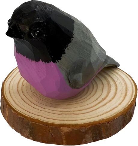 Wooden Bird Figurines Funny Desk Accessories Hand Carved Wood Decorative Small Birds Animal Miniature Statues Ornament for Home Room Decor (Sunset) in Saudi Arabia