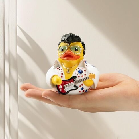 تمثال Elvis Duck ، تصميم بذلة بيضاء مع أحجار الراين ، القابلة للتحصيل ، 3.14 × 3.14 × 2.75 بوصة in Kuwait