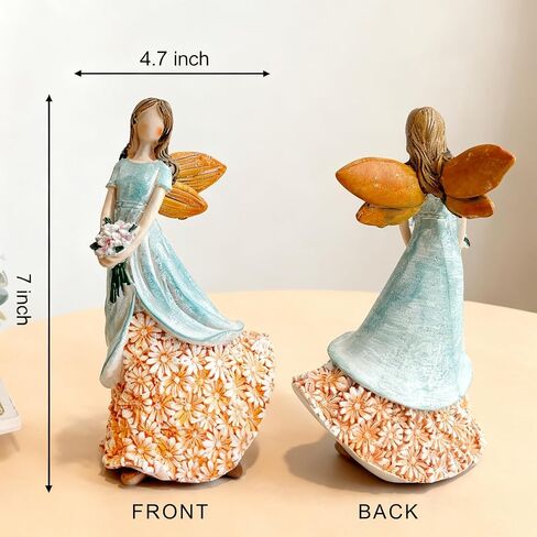 Sunflower Angel Figurines Home Decor, Encouragement Anniversary Retirement Gift for Woman, Memorial Bereavement Sympathy Gifts Idea in Saudi Arabia