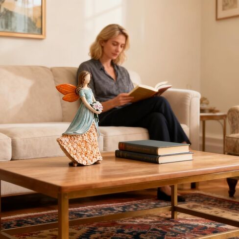 Sunflower Angel Figurines Home Decor, Encouragement Anniversary Retirement Gift for Woman, Memorial Bereavement Sympathy Gifts Idea in Saudi Arabia