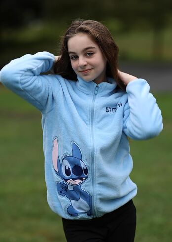 Disney Stitch Frozen Elsa Minnie Mickey Girls/Boys Fleece Jacket Full zip Sherpa Fuzzy Wart Winter Outwear Coat 2-13 Years in Saudi Arabia