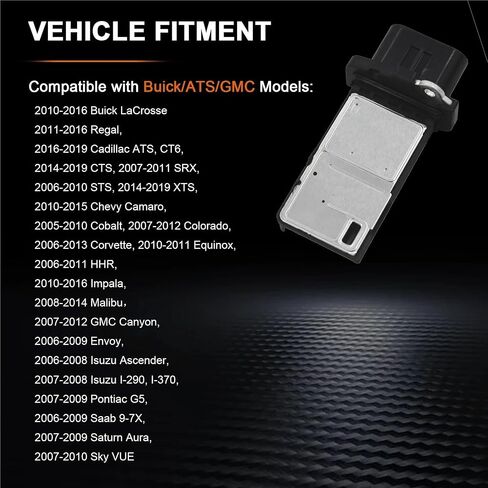 15865791 مستشعر تدفق الهواء الشامل مستشعر MAF متوافق مع ATS CT6 CTS SRX in Saudi Arabia