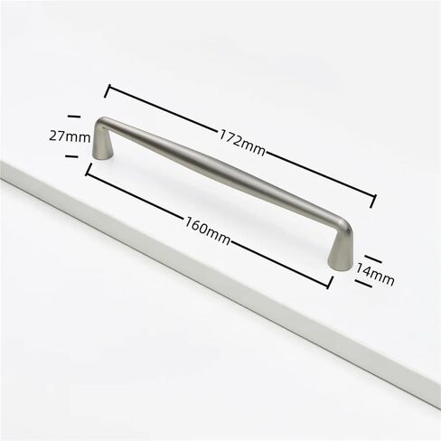 Solid Zinc Alloy Cabinet Handles Furniture Decoration Kitchen Drawer Wardrobe Door Pulls 1Pcs(Brushed-Silver-C160) in Saudi Arabia