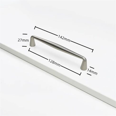 Solid Zinc Alloy Cabinet Handles Furniture Decoration Kitchen Drawer Wardrobe Door Pulls 1Pcs(Brushed-Silver-C160) in Saudi Arabia