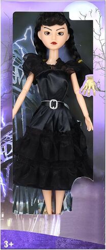 دمى مقاس 11.5 بوصة مع صندوق هدايا، دمية سوداء بيد، فستان أسود، كعب عالي أسود، شعر أسود، هدية للفتيات والمعجبين in Saudi Arabia