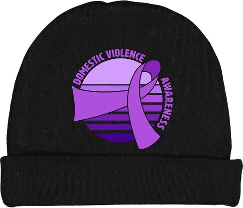 inktastic Domestic Violence Awareness- Purple Ribbon Over Baby Beanie Hat in Saudi Arabia