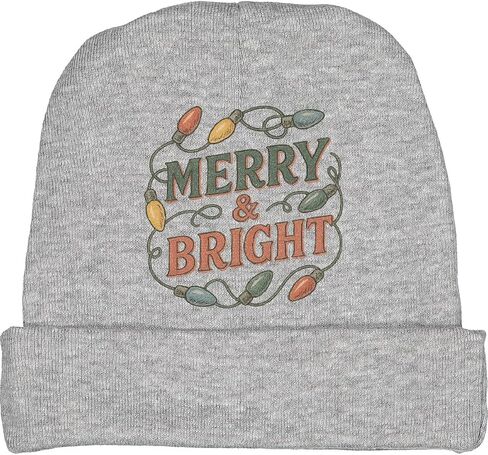 inktastic Merry & Bright Christmas Lights Baby Beanie Hat in Saudi Arabia
