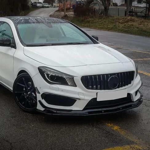 شفة الوفير الأمامية للسيارة متوافقة مع Mercedes CLA-Class 2013-2015 C117 CLA200 260 CLA45 AMG مجموعة الأجزاء التلقائية (ألياف الكربون) in Kuwait
