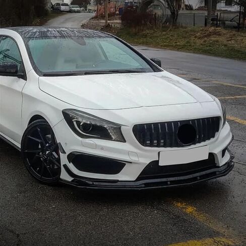 شفة الوفير الأمامية للسيارة متوافقة مع مرسيدس Benz CLA Class C117 CLA200 260 CLA45 AMG 2013-15 SPOILER SPILITER LOMER CANRAD CANRAD (ألياف الكربون) in Kuwait