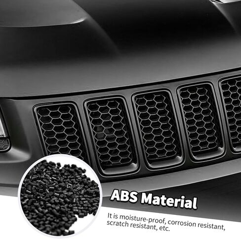 Jimen Compatible with Jeep Grand Cherokee 2014-2016, 7PCS Front Grill Inserts Grille Ring Cover Trim Kit (Black) in Saudi Arabia