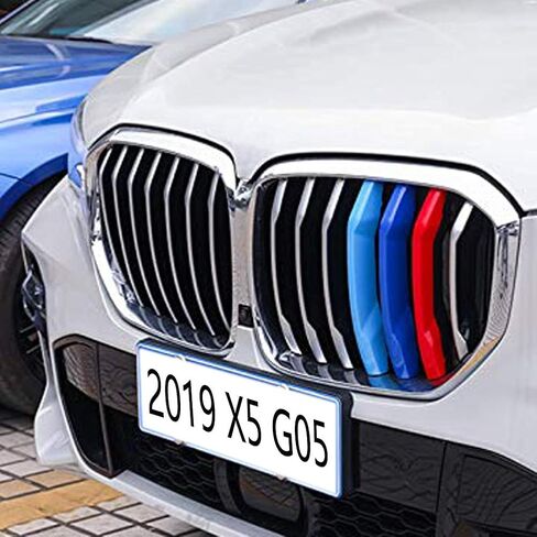 Lanyun Compatible with bmw 2019 2020 2021 2022 2023 X5 G05 grill color insert trims accessories G05 grill with 7 vertical beam in Saudi Arabia