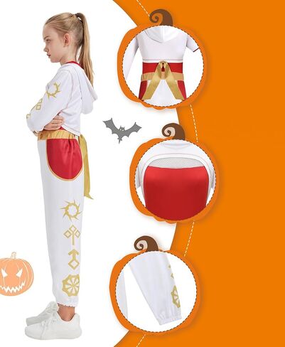 4 Pcs Zombies Costume for Girls Daywalk Costume Halloween Nova Cosplay Dress up Outfits in Saudi Arabia