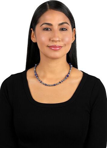 American West Jewelry Sterling Silver Genuine Gemstone Multi Beaded Design Necklace, 17-19 Inches in Saudi Arabia