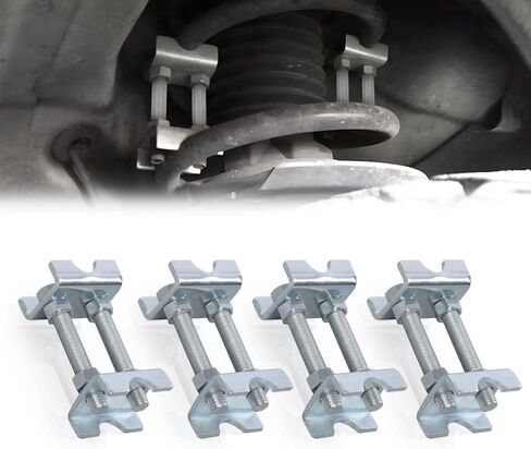Strut Shocks Coil Spring Compressor 2-Way Adjustable Lift or Lower Spring Spacer, Coil Spring Lift Spacers Kit, Silver, 4Pcs in Saudi Arabia