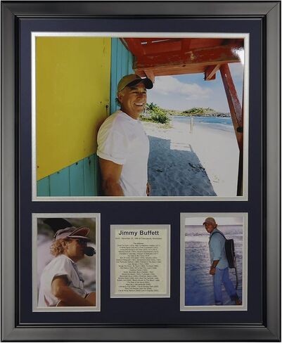 Art of Hollywood Jimmy Buffett, Framed Photo Presentation- 18 x 22 Inches in Saudi Arabia