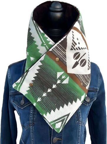 Western style Warm Neck Hood - Western printed women's wool blend velvet warm Soft skin-friendly scarf in Saudi Arabia