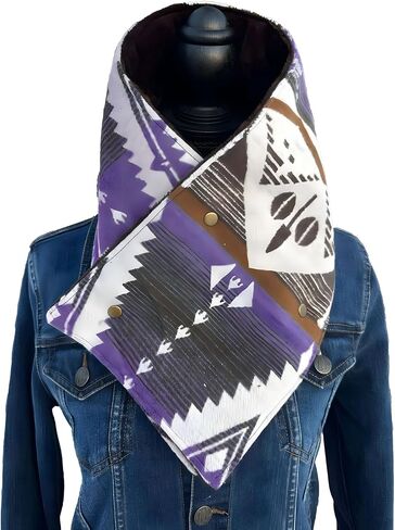 Western style Warm Neck Hood - Western printed women's wool blend velvet warm Soft skin-friendly scarf in Saudi Arabia